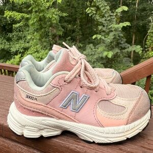 New Balance Kids Sneakers in Pink and White
